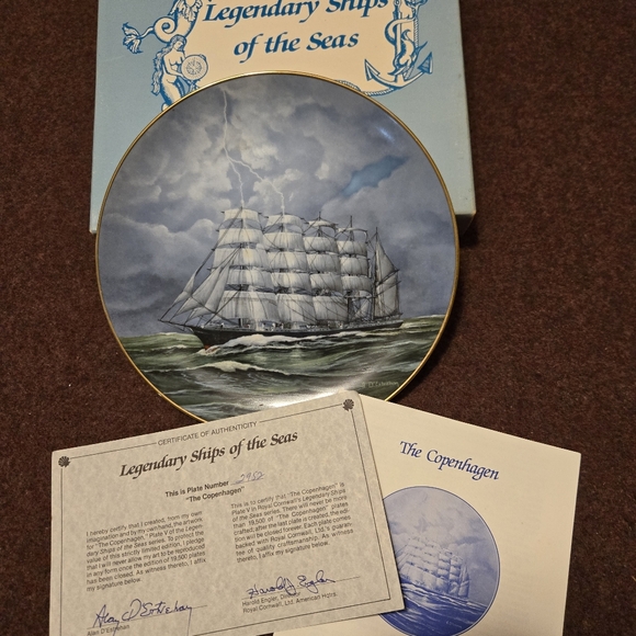 royal cornwall Other - 80s Royal Cornwall "The Copenhagwn" Collector Plate by Artist D'Estrehan